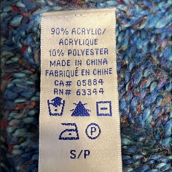 Tabi Blue‎ Turtleneck Asymmetrical Sweater Size S - Picture 10 of 10